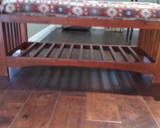 Mission Style Covered Bench Seat