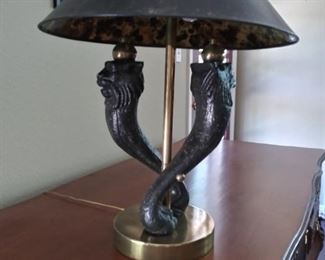 Rare Vintage Twisted Lion Head Lamp