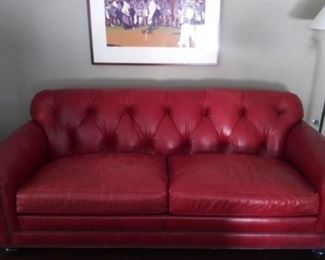 Stickley Red Leather Couch