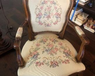 Vintage Italian Embroidered Chair