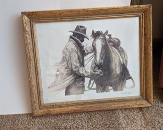 This is  a print from the artist that did the Marlboro man images.
