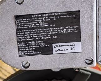 Details from motor on bike