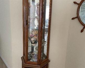 Narrow curio cabinet 