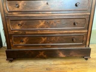 Second Dresser to Early Cherry New England Made Crouch Wood Cabinet