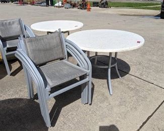 Metal Frame Patio Table And Chair Set