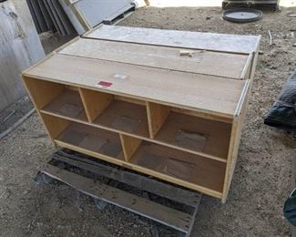 (3) Wooden Storage Cubbies