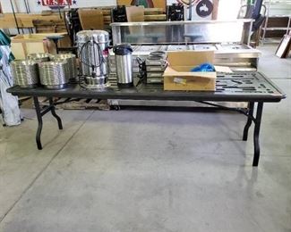 8ft Black Plastic Folding Table