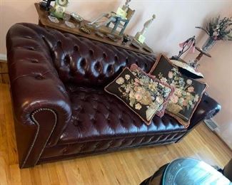 Leather Chesterfield sofa by Pendragon