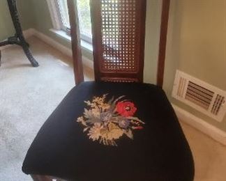 Vintage Dining Chair with Needlepoint Seats