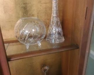 Crystal Decanter and Vase