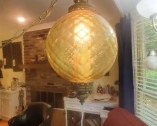 Vintage hanging globe light