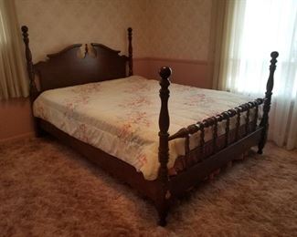 Queen bed and mattress set (sold separately)