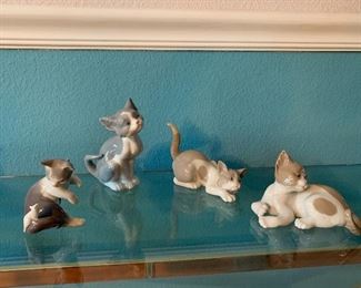 Lladro cat figurines