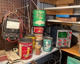 Vintage coffee cans 