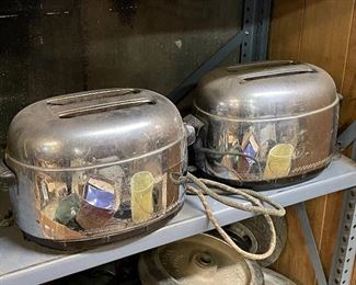 Vintage chrome toasters 