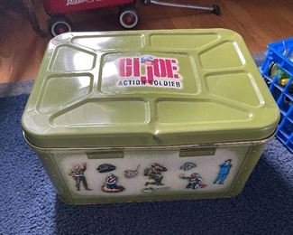 Vintage metal GI Joe box full of more legos! 