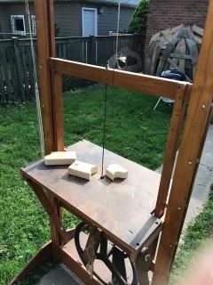 Hand made foot operated treadle saw. Ready for use! 