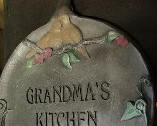 Cast Iron Grandma's Kitchen Trivet 