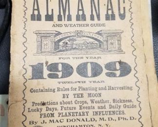 1909  Farmer's Almanac 
