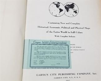 1947 Hammond's World Atlas