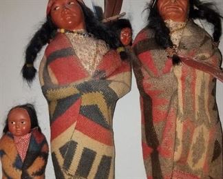 Vintage dolls. 12" Skookum dolls with baby