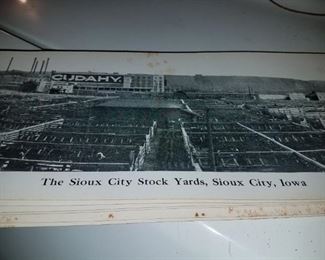 Vintage four  state collectibles. Yard longs of Sioux City stockyards