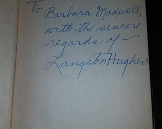 1947 autographed by Langston Hughes!!