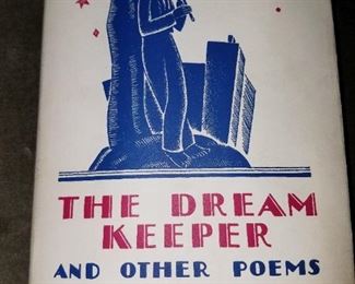 Cool, cool books!! Signed and dated "The Dream Keeper" and Other Poems Langston Hughes " by Alfred Knopf w/ dust jacket.  Also assorted Black Americana  items. 