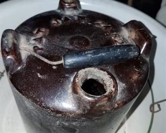 1882 brown stoneware jug