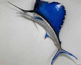 Giant sailfish fiberglass replica