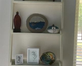 More fabulous decor items and old needle point in Black forest frame