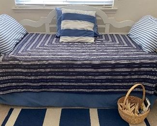 Crate and barrel trundle bed with mattresses
