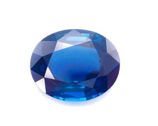 12.90 Oval Cut Natural Blue Sapphire; GIA Report; $40,500 Retail