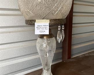 Married cut glass lamp