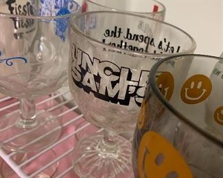 A lot of cool retro glassware 