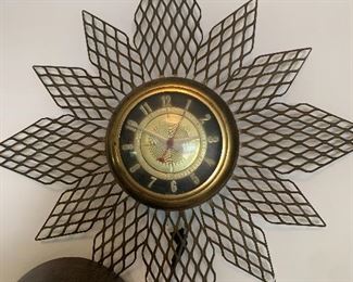 Awesome Mid Century Modern Starburst Clock