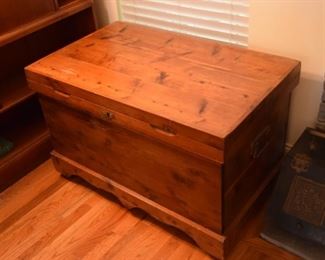 Antique Solid Hand Made Cedar Chest on Casters. Heavy Duty 38" X 23" X 24" T