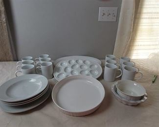 Porcelain Platters, Cups and Other Dishes