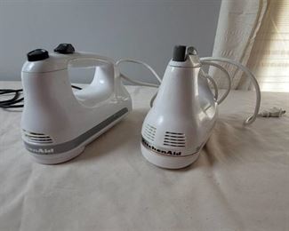 (2) Kitchen Aid Electric Hand Mixers without beaters