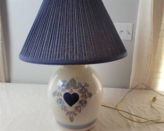 25 in Blue Heart Lamp