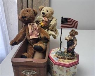 Antique Drawer W/ Teddy Bears