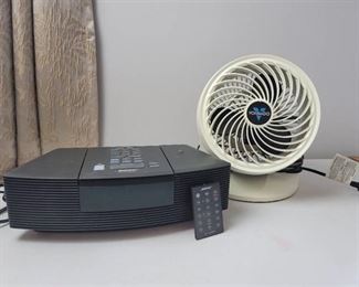 Bose Wave Radio/ Cd Player w/ remote and Small Vornado Fan