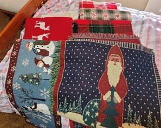 Christmas Linens and Throw Blanket