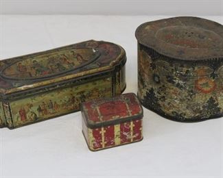 International grouping of vintage biscuit and tea tins

