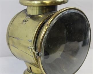 Antique STAY LIT Brass Carriage Light
