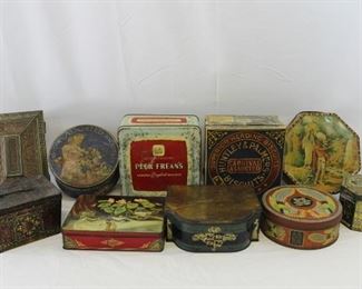 Vintage Collectible English Biscuit Tins
