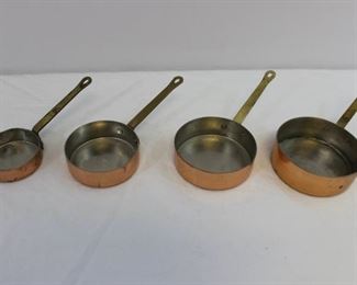 Brass and Copper Measuring Cups 

