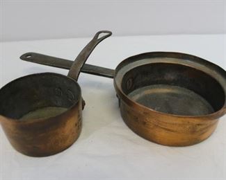 Small Vintage Copper Pots

