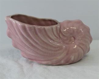Mid Century Pink Conch Shell Planter
