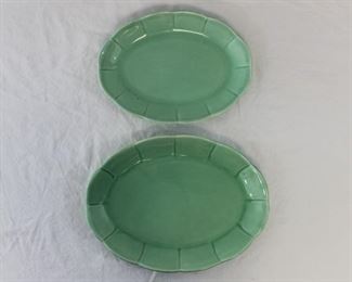 1940s W. S. George Petalware Platters
